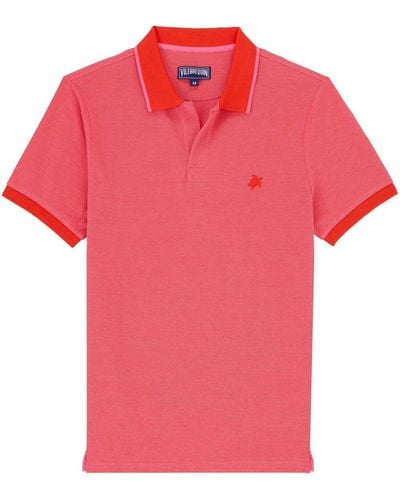 Vilebrequin Logo-embroidered Organic Cotton Polo Shirt - Pink