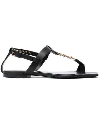 Saint Laurent Shoes > sandals > flat sandals - Noir