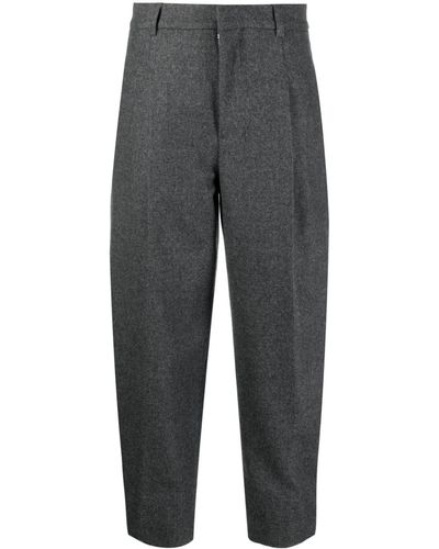 Ami Paris Cropped Tailored Pants - Gray