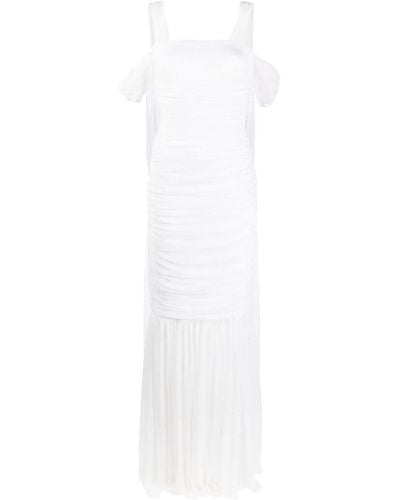 Norma Kamali Schulterfreies Kleid - Weiß