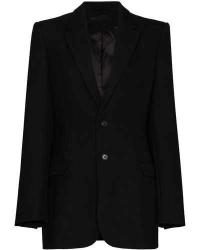 Wardrobe NYC X Browns 50 blazer en laine à simple boutonnage - Noir