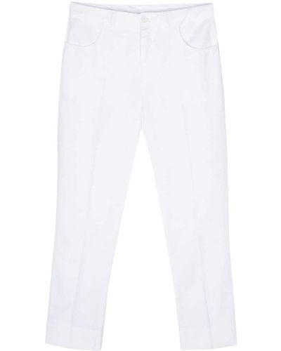 Aspesi Pressed-crease Tapered Trousers - White