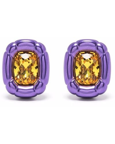 Swarovski Dulcis Clip Earrings - Purple