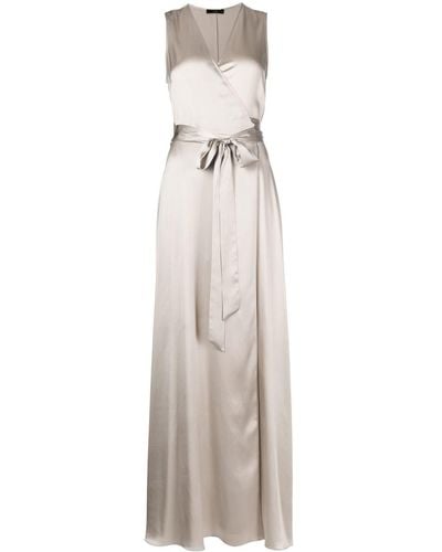 Voz Frontward Wrap Maxi Dress - White