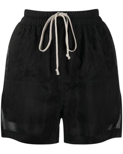 Rick Owens Pantalones cortos con cordones - Negro