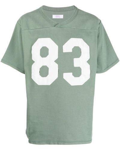 ERL Camiseta con número estampado - Verde