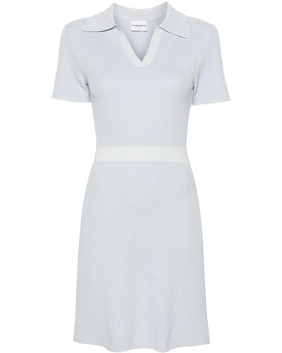 Claudie Pierlot Polo-collar Piqué Minidress - White