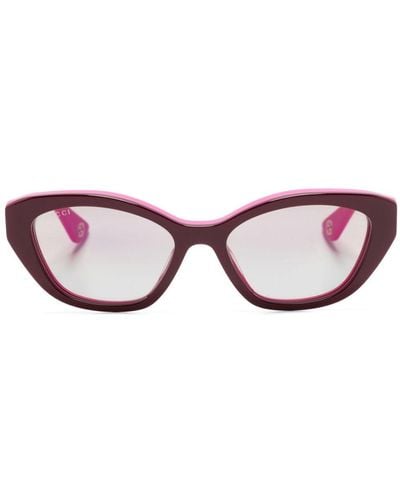 Gucci Sonnenbrille mit Cat-Eye-Gestell - Pink
