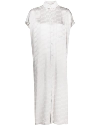 Balenciaga Bb Monogram Midi Dress - White