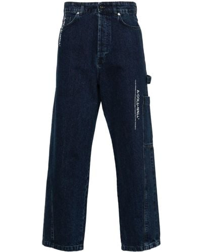 A_COLD_WALL* Weite Jeans mit Logo-Print - Blau