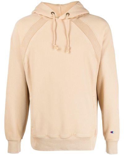 Champion Logo-patch Hoodie - Natural