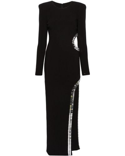 Nissa Cut-out Sequin Maxi Dress - Black