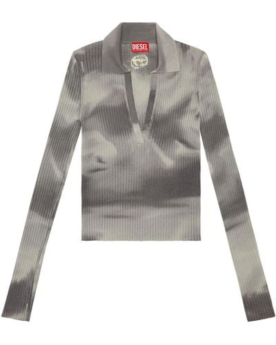 DIESEL M-briana Camouflage-print Sweater - Gray