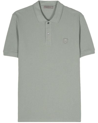 Corneliani Poloshirt mit Logo-Patch - Grau