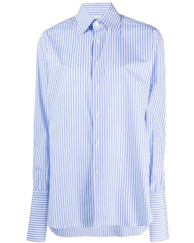 Woera Striped Oversize Shirt - Blue