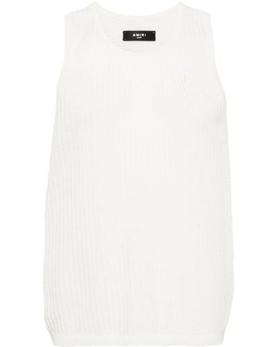 Amiri Logo-embroidered vest top - Blanco