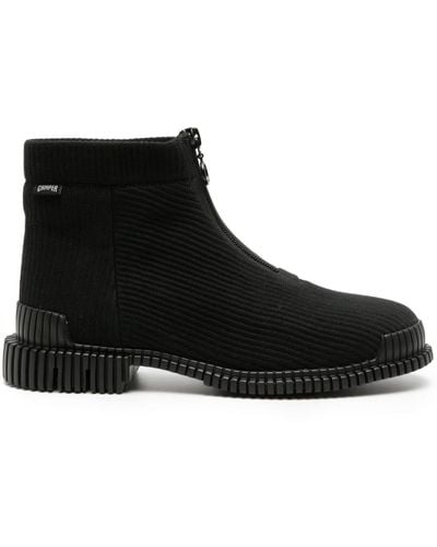 Camper Pix Ribbed-texture Ankle-lenght Boots - Black
