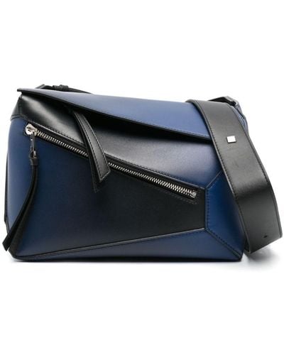 Loewe Small Puzzle Leather Belt Bag - Blue