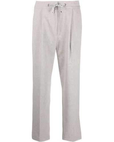 Moorer Anya-cms Drawstring-waist Trousers - Grey