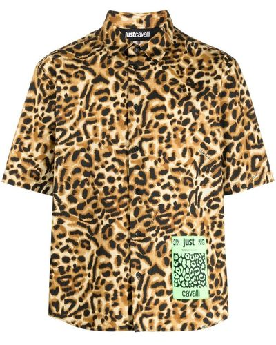 Just Cavalli Hemd mit Leoparden-Print - Gelb