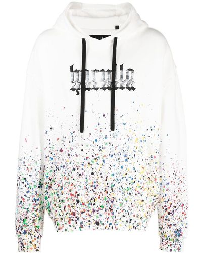 Haculla Hoodie Smothered in Paint - Blanc