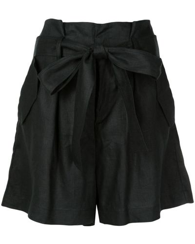 Adriana Degreas Orquidea Shorts Met Paperbag Taille - Zwart