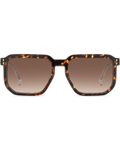 Isabel Marant In Love Square-frame Sunglasses - Brown