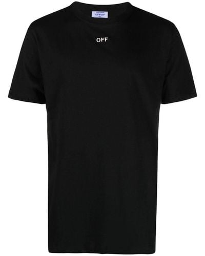 Off-White c/o Virgil Abloh Off- Logo Cotton T-Shirt - Black