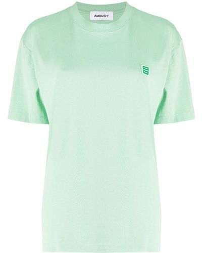 Ambush T-Shirt mit Monogramm-Patch - Grün