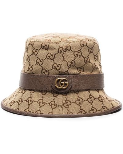 Gucci GG Supreme Bucket Hat - Natural