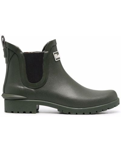 Barbour Logo-patch Ankle Boots - Black