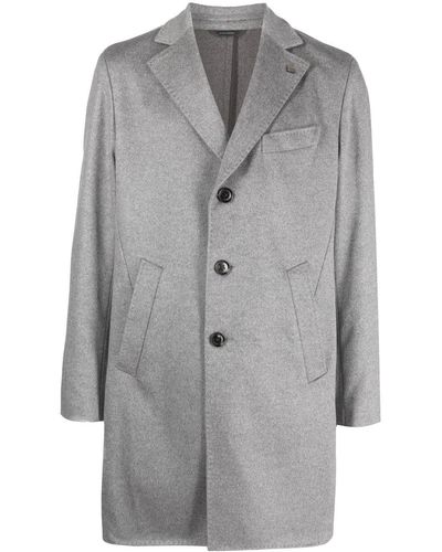 Colombo Single-breasted Cashmere Coat - Grey