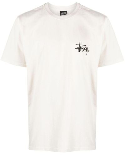 Stussy Text-print cotton T-shirt - Weiß