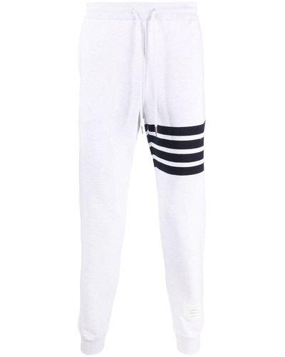 Thom Browne 4-bar Cotton Track Trousers - White