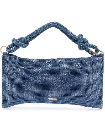 Cult Gaia Crystal-embellished Shoulder Bag - Blue