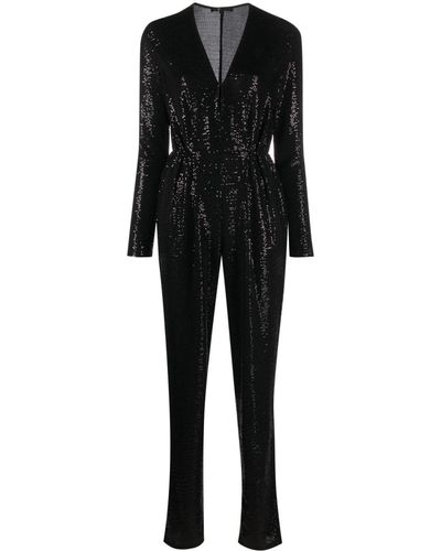 Maje Sequin-embellished Jumpsuit - Black