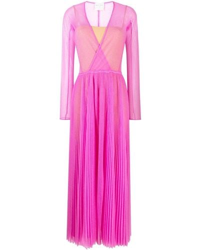 Forte Forte Double-layer Semi-sheer Gown - Pink