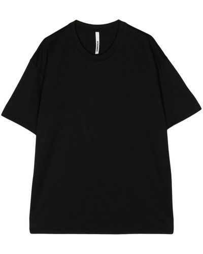 Attachment Crew-neck Cotton T-shirt - Zwart