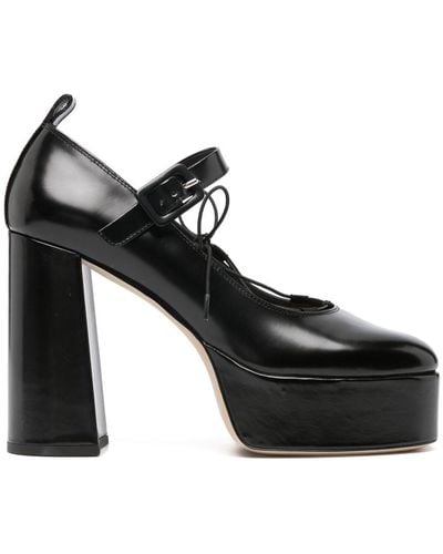 Simone Rocha 120mm Heart-toe Platform Court Shoes - Black