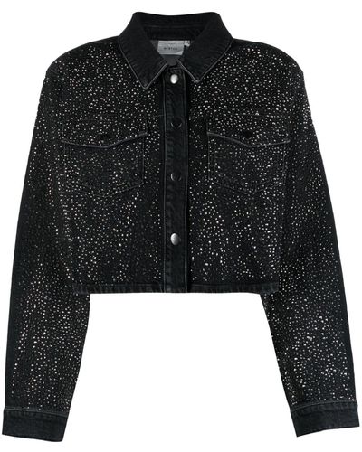 Gestuz Stud-embellished Denim Jacket - Black