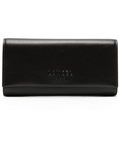 Lancel Billie Leather Flap Long Wallet - Black