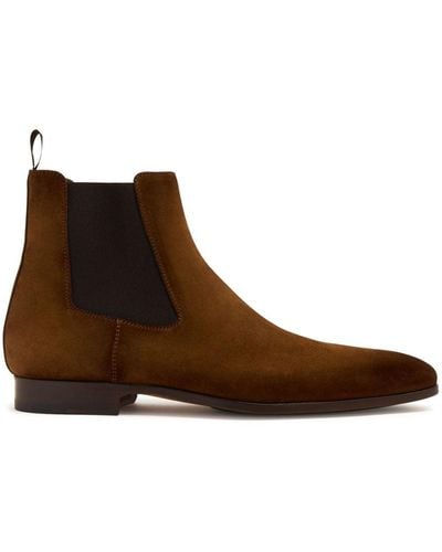 Magnanni Almond-toe Suede Boots - Brown