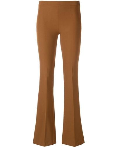 Blanca Vita Skinny Flared Trousers - Brown