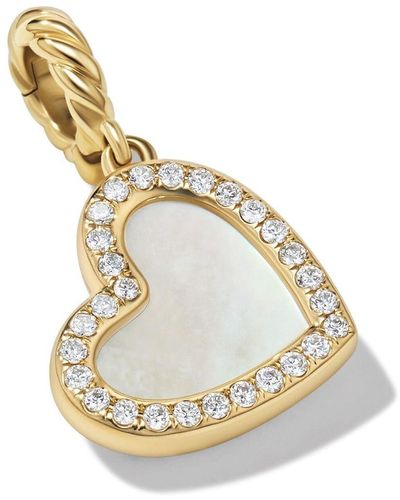 David Yurman 18kt Yellow Gold Elements Heart Diamond Pendant - Metallic