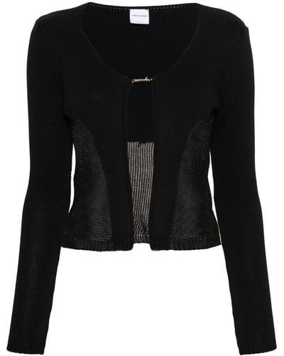 Pinko Logo-plaque Knitted Top - Black