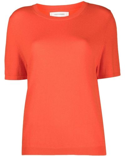 Chinti & Parker Knitted Short-sleeve T-shirt - Orange