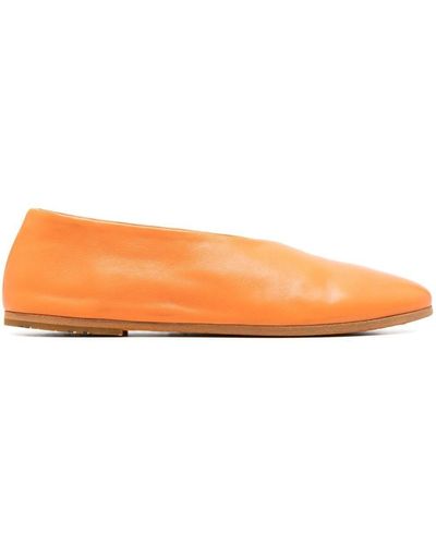 Marsèll Coltellaccio Almond Toe Ballerina Shoes - Orange