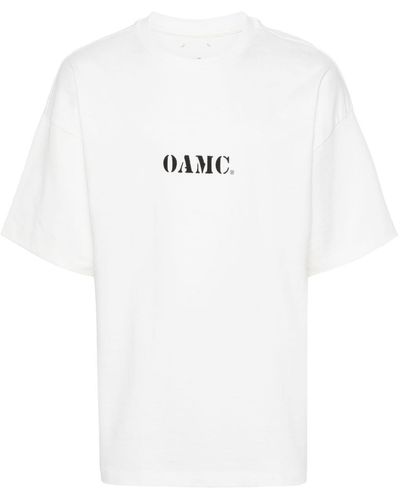 OAMC T-Shirt aus Bio-Baumwolle mit Logo-Print - Weiß