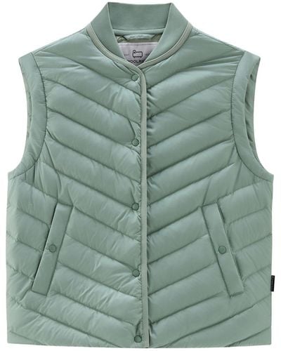 Woolrich Chaleco con acolchado chevron - Verde