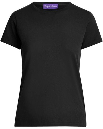 Ralph Lauren Collection T-shirt Met Ronde Hals - Zwart
